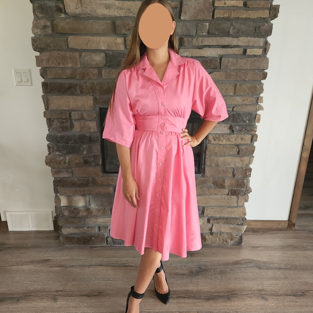 Bubblegum Dolman Sleeve Dress